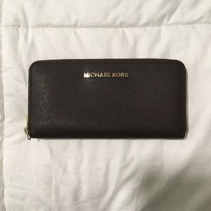 Michael Kors Dark Brown Saffiano Leather Wallet
